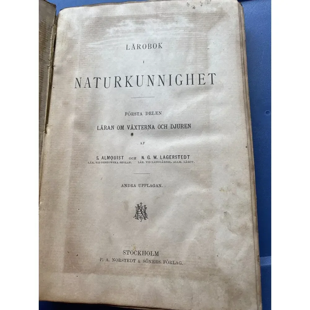 Naturkunnighet Första Delen-Laran om Växterna och Djuren Lärobok 1879 Book